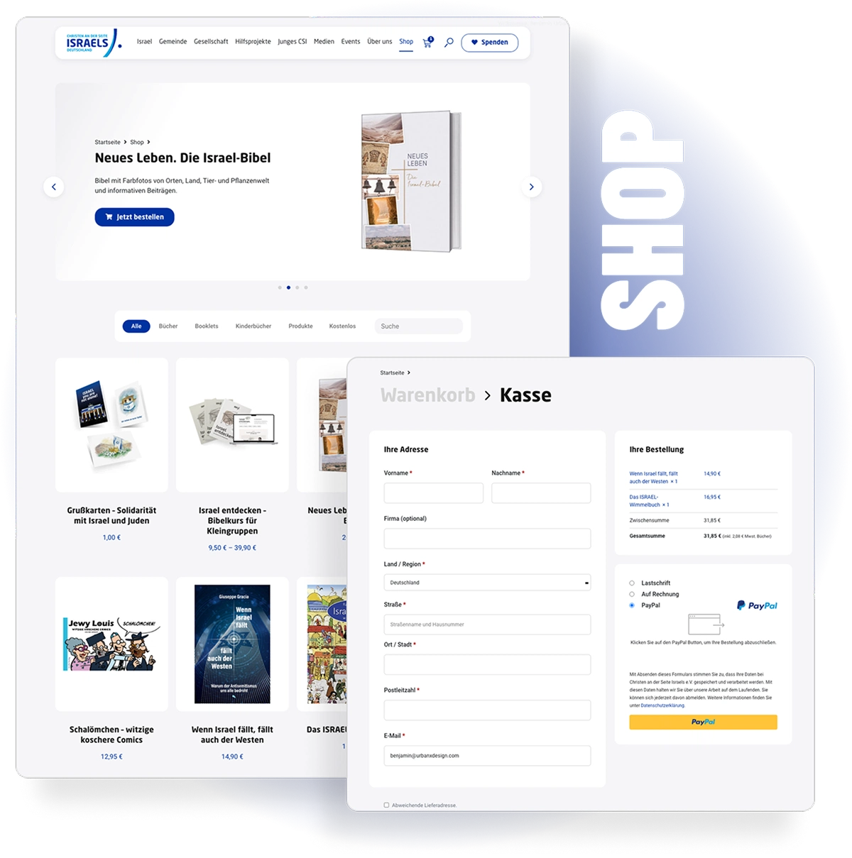 Online Shop für Christen an der Seite Israels